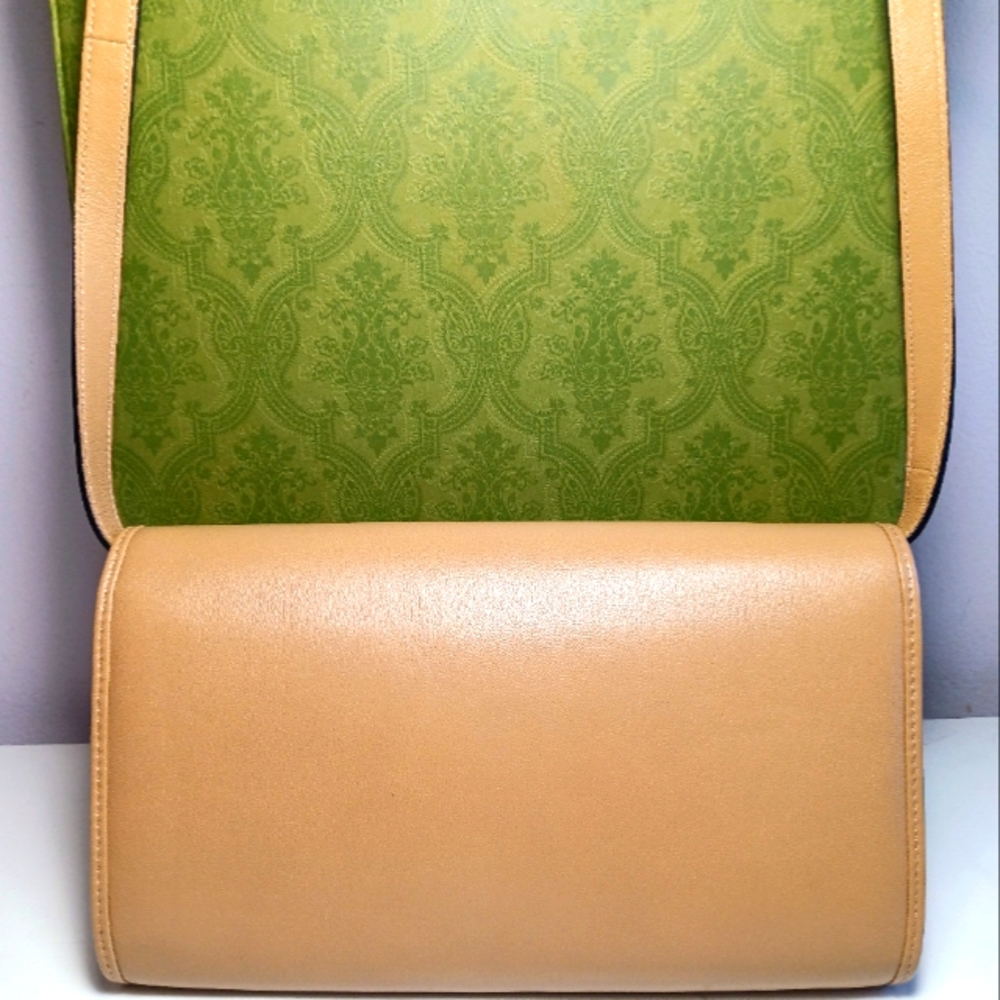 NEW! GUCCI MATISSE LEATHER BAG SOFT LEATHER BEIGE CLAIRE SILVER/GOLD GG LOCK - Picture 8 of 16